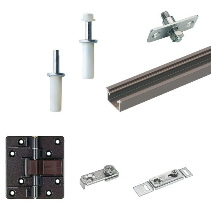 Amazon.co.jp: アトム HDシステム 下部レールなし折戸 1組B3タイプ